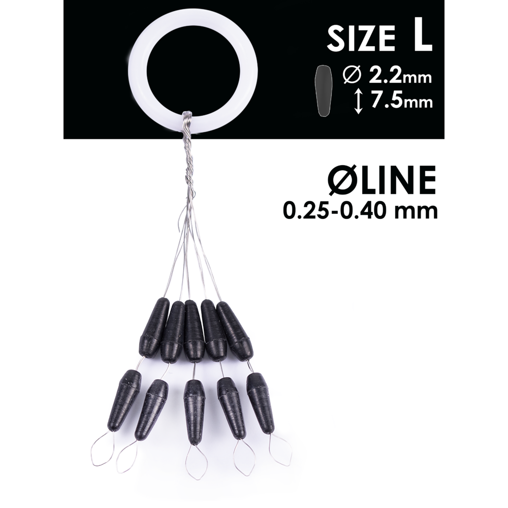 Gumijas stoperi Salmo RUBBER CONE STOPS