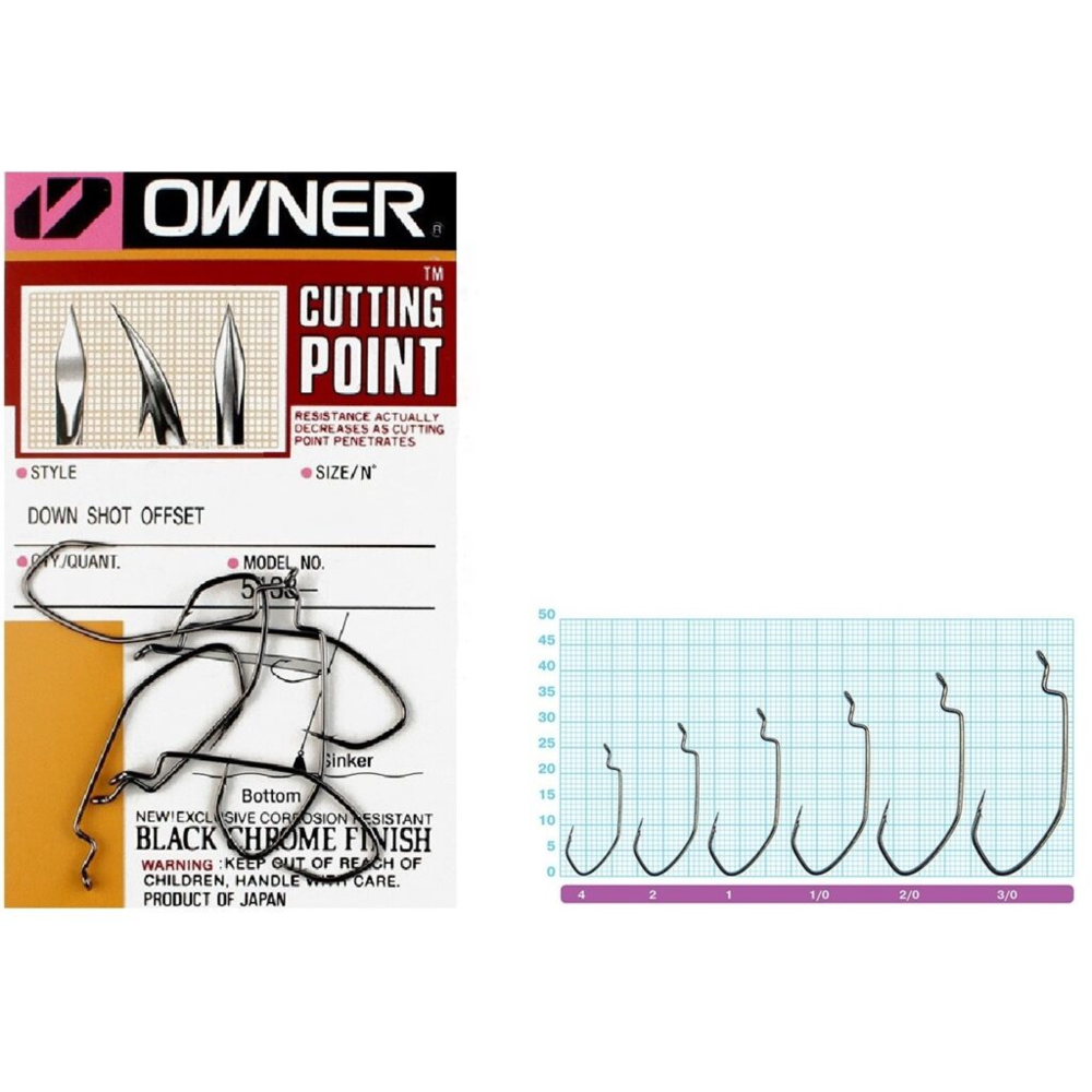 Āķi ofseta Owner DOWN SHOT OFFSET HOOK