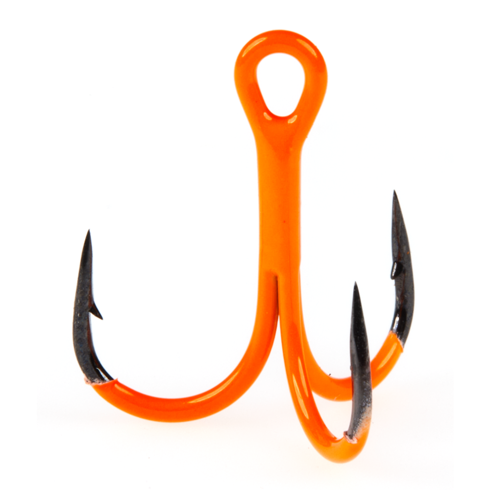 Āķi trīsžuburu Lucky John ORANGE UV LJH201