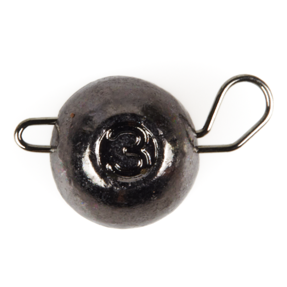 Volframa ausaines Lucky John TUNGSTEN JIG BALL Black Nickel
