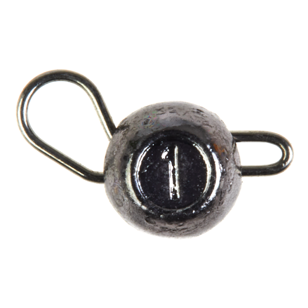 Volframa ausaines Lucky John TUNGSTEN JIG BALL Black Nickel