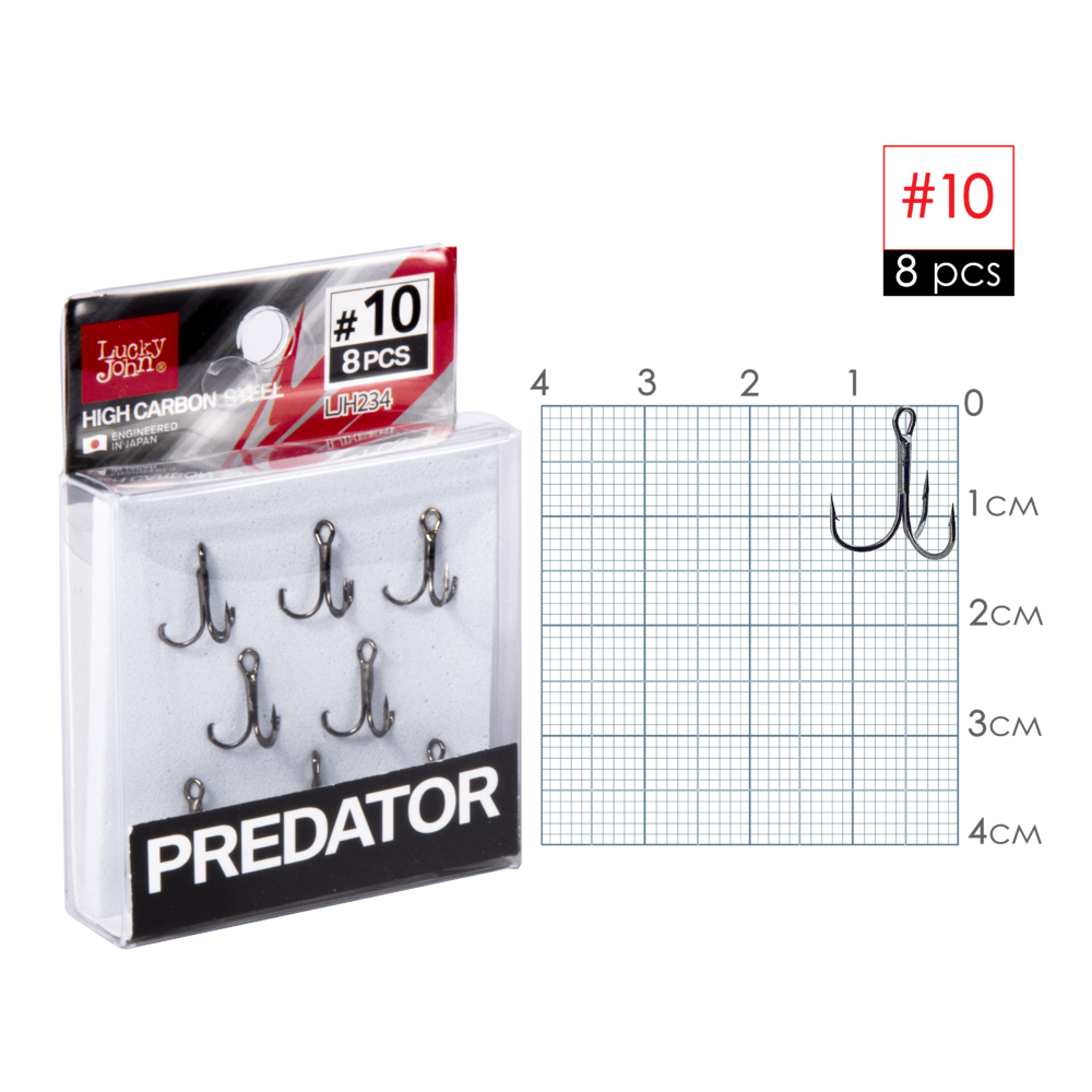 Āķi trīsžuburu Lucky John PREDATOR LJH234