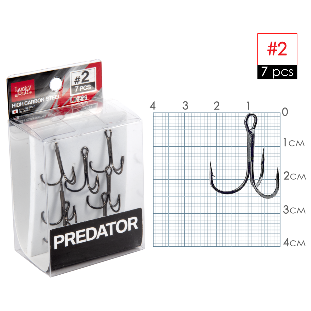 Āķi trīsžuburu Lucky John PREDATOR LJH234