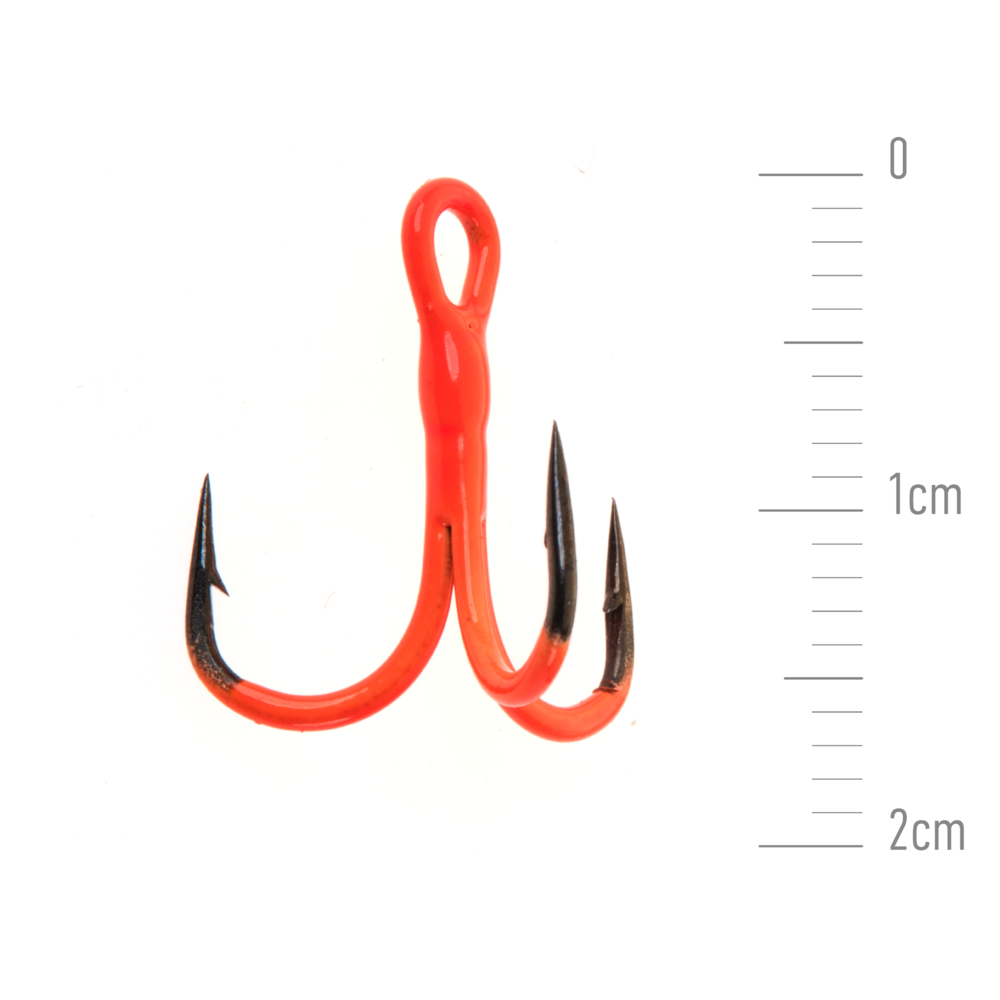 Āķi trīsžuburu Lucky John ORANGE UV LJH201