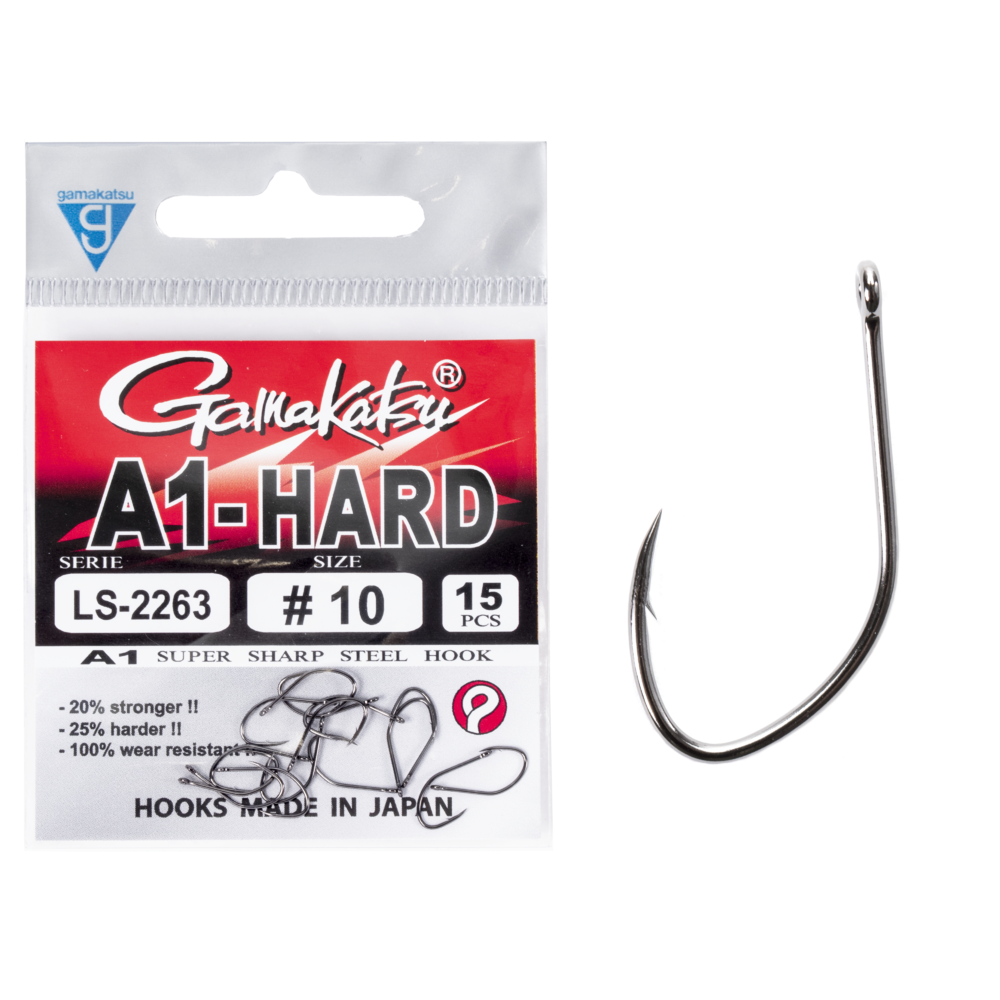 Āķi Gamakatsu A1 LS-2263 EYED HOOKS BLACK