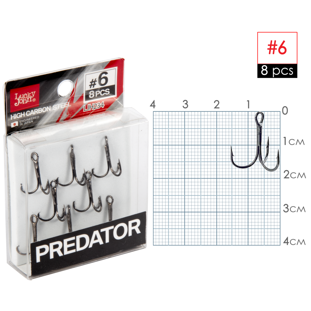 Āķi trīsžuburu Lucky John PREDATOR LJH234
