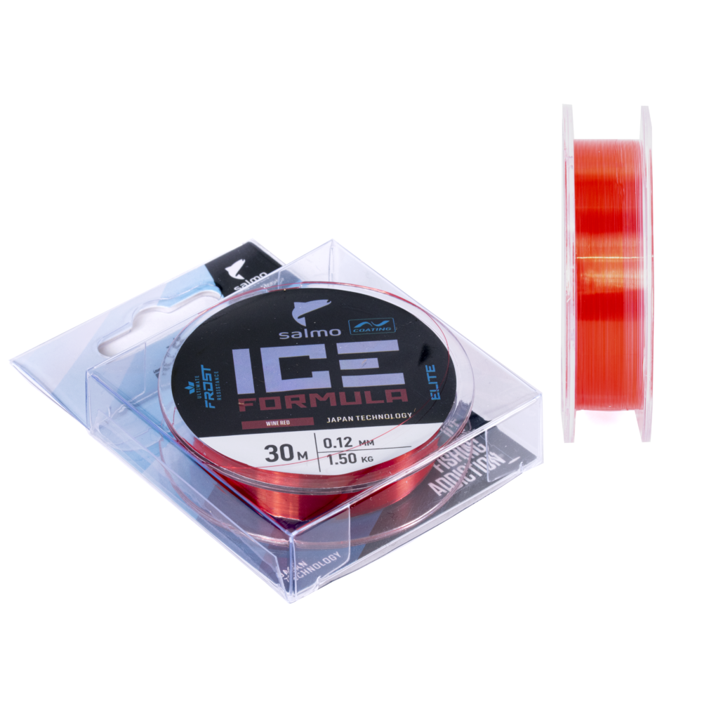 Aukla monofīlā ziemas Salmo Elite ICE FORMULA Wine red