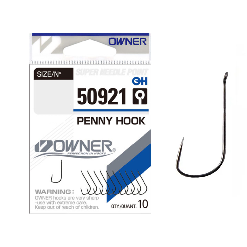 Āķi Owner PENNY HOOK BLACK CHROME