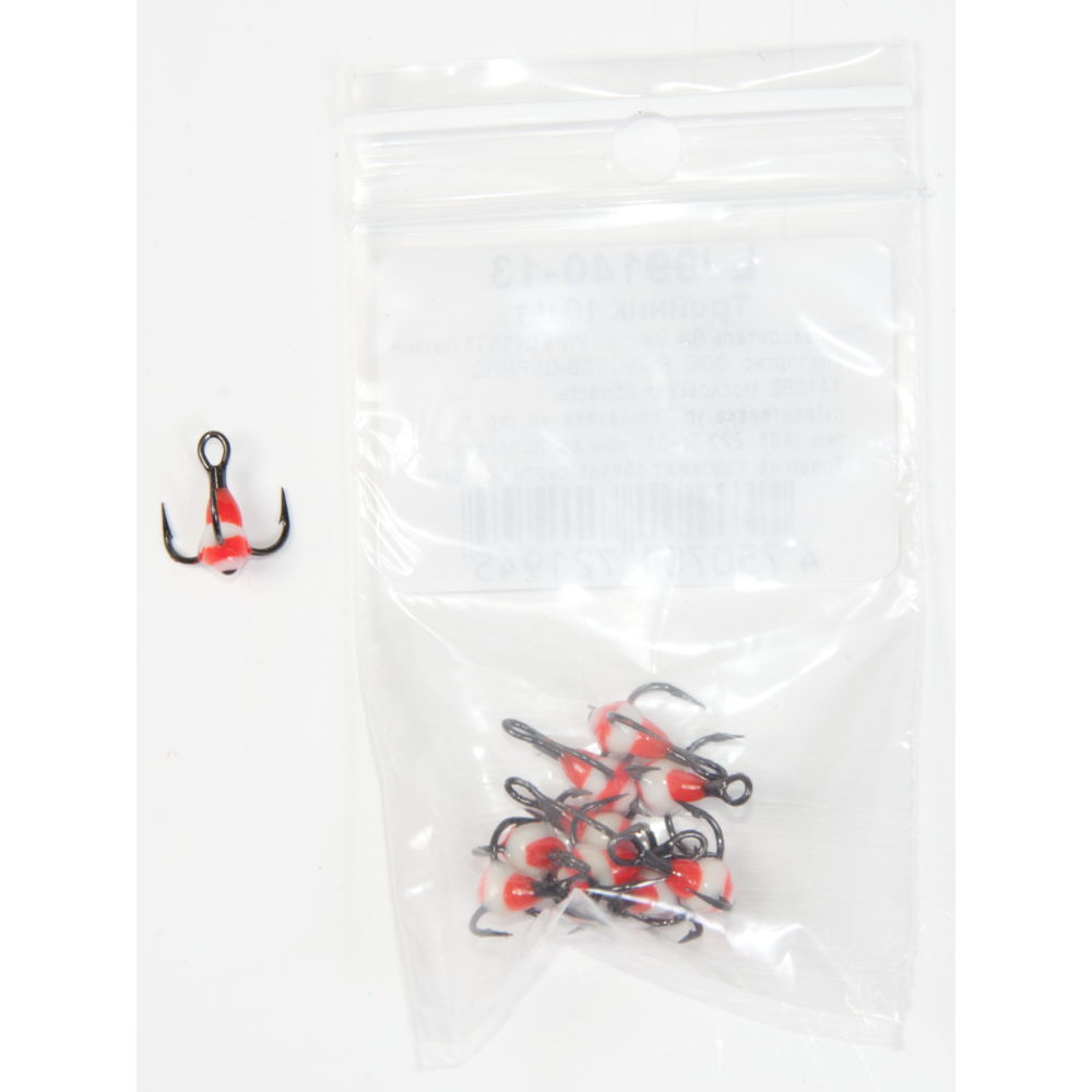 Trijžuburu āķis ar krāsainu pilienu Lucky John nr.14