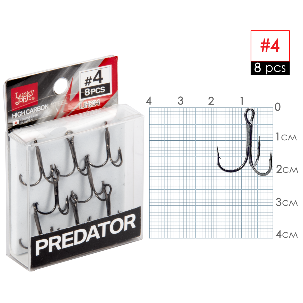 Āķi trīsžuburu Lucky John PREDATOR LJH234