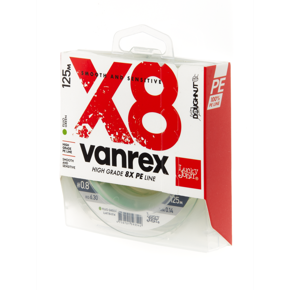 Aukla pītā Lucky John VANREX X8 Fluo Green