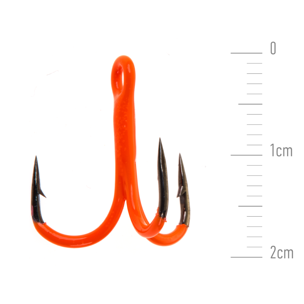 Āķi trīsžuburu Lucky John ORANGE UV LJH201