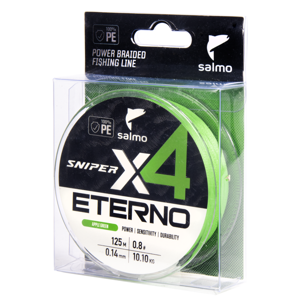 Aukla pītā Salmo Sniper X4 ETERNO BRAID Apple Green 125