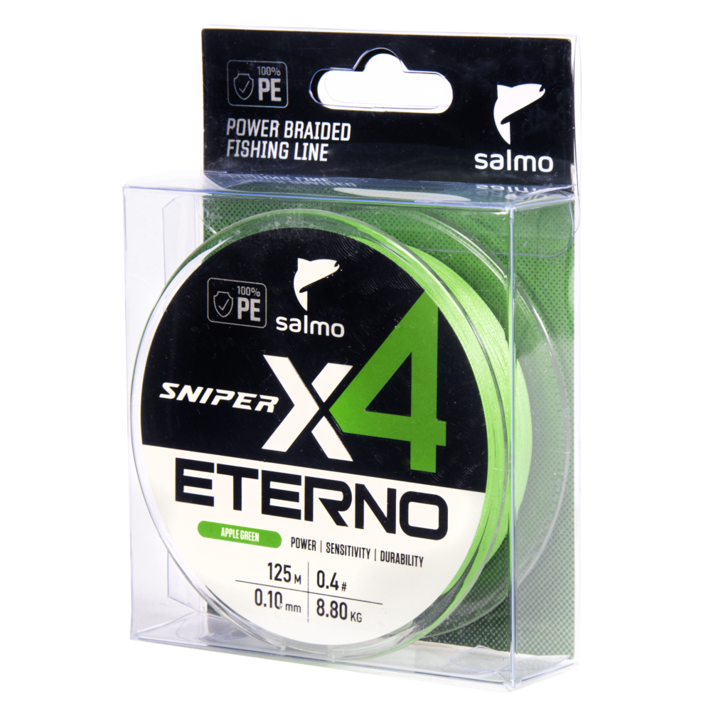 Aukla pītā Salmo Sniper X4 ETERNO BRAID Apple Green 125
