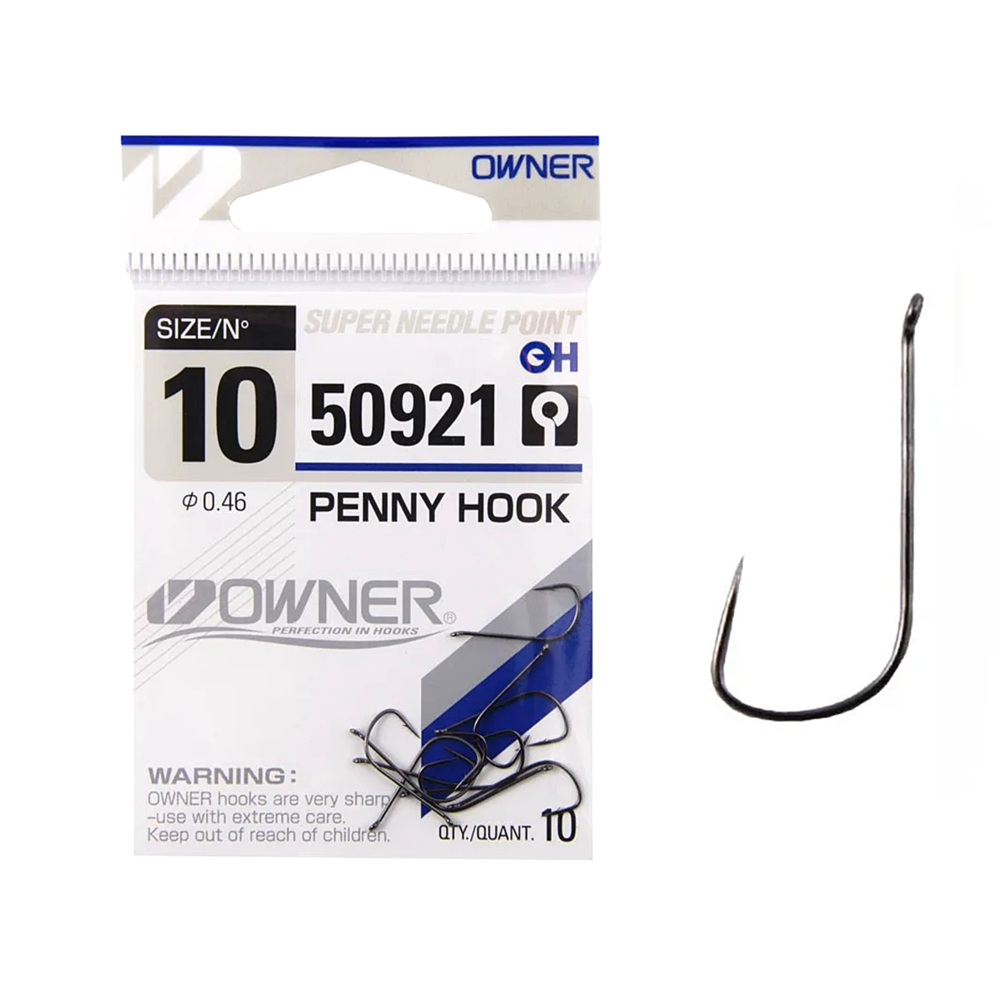 Āķi Owner PENNY HOOK BLACK CHROME