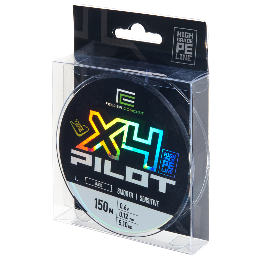 Aukla pītā Feeder Concept Pilot X4 BRAID Black 150