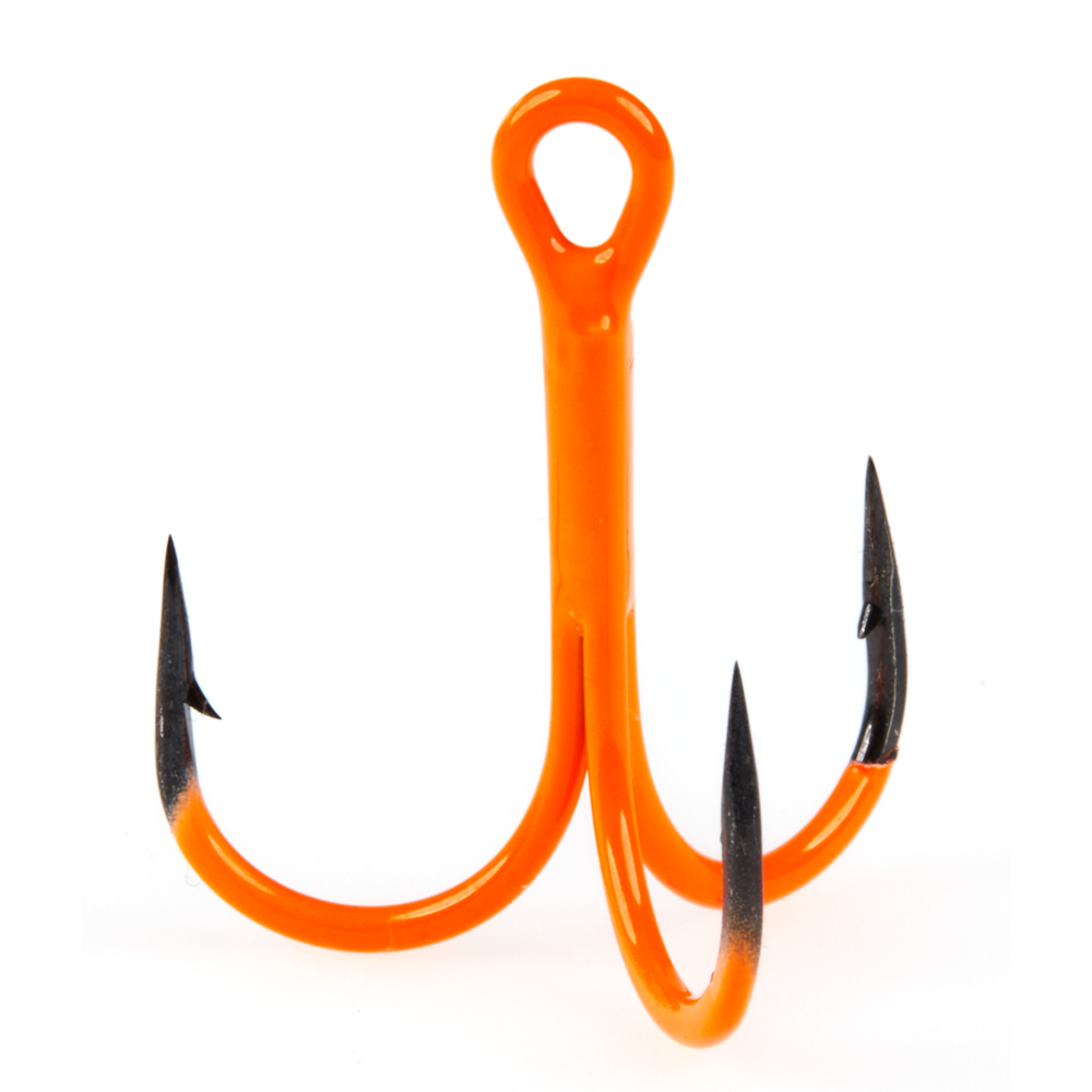 Āķi trīsžuburu Lucky John ORANGE UV LJH201
