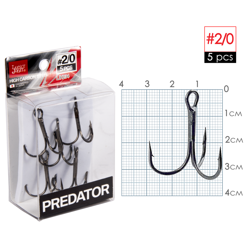 Āķi trīsžuburu Lucky John PREDATOR LJH234