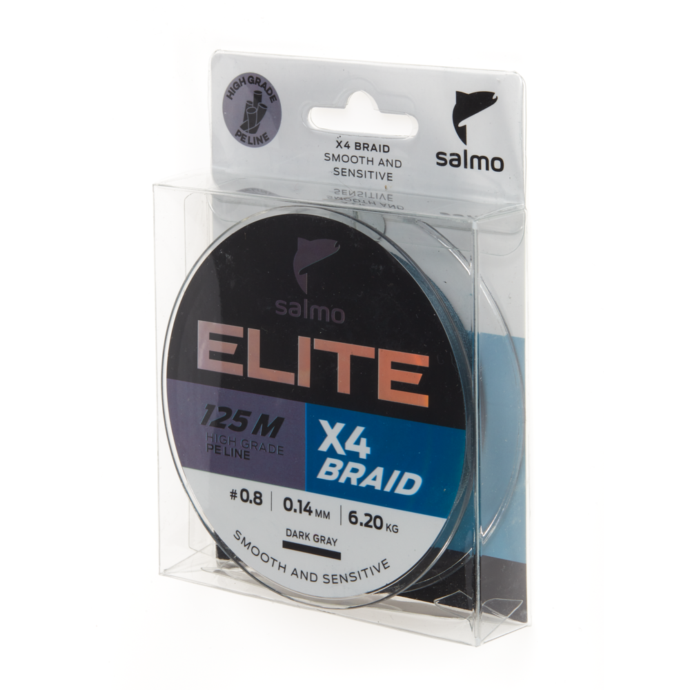 Aukla pītā Salmo Elite X4 BRAID Dark Gray 125