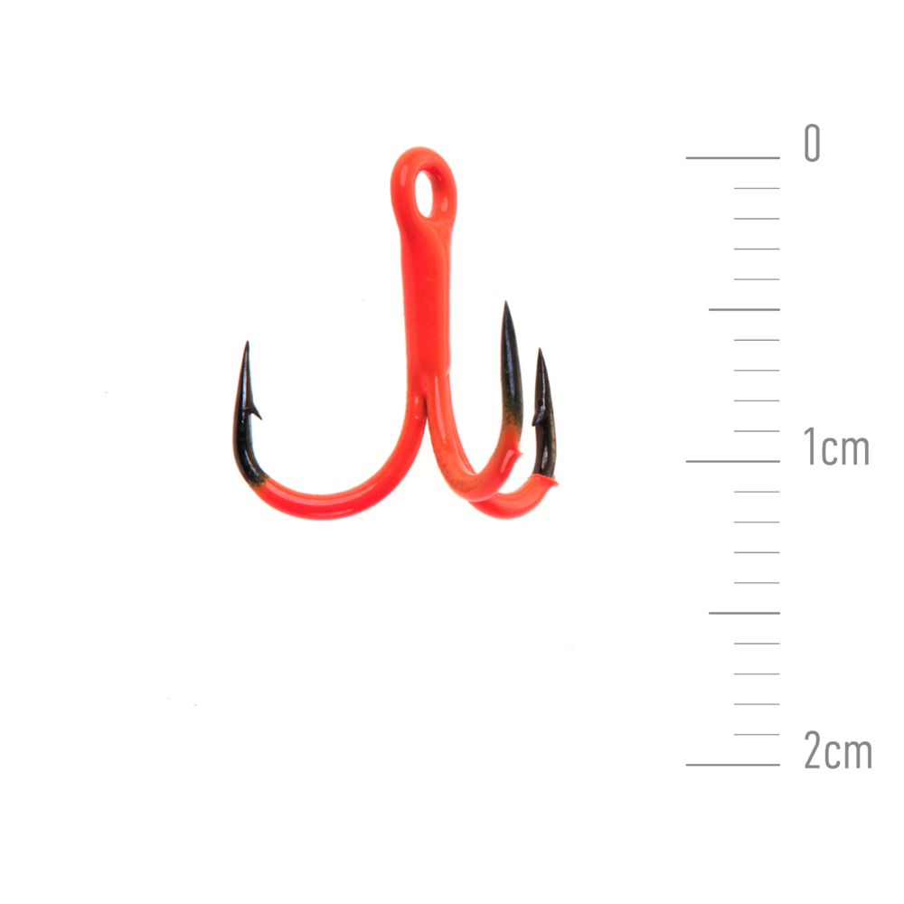 Āķi trīsžuburu Lucky John ORANGE UV LJH201