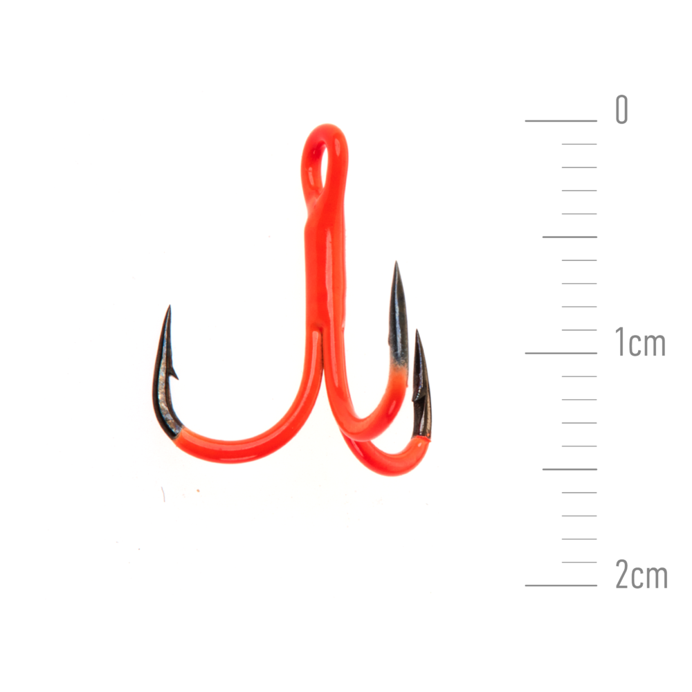 Āķi trīsžuburu Lucky John ORANGE UV LJH201