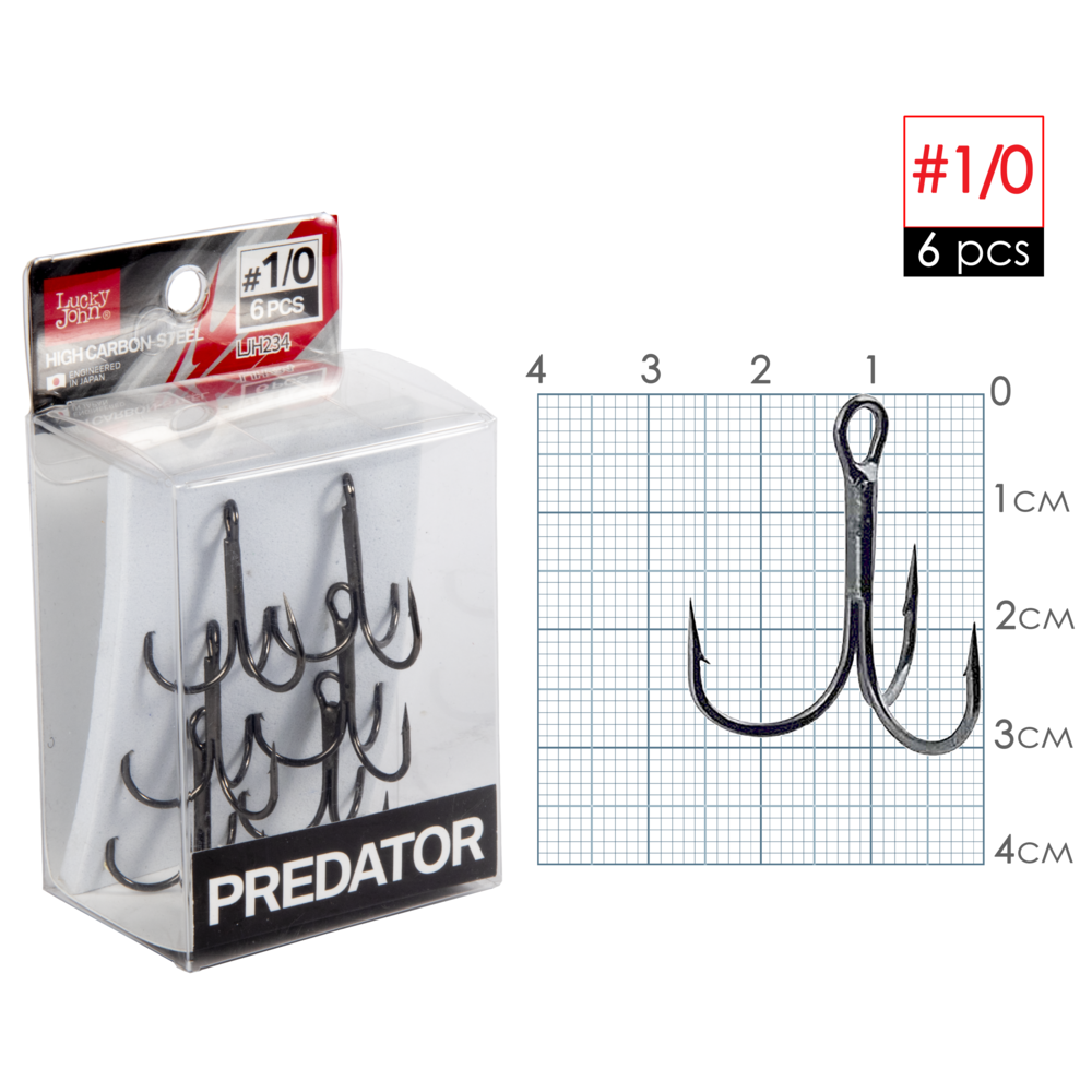 Āķi trīsžuburu Lucky John PREDATOR LJH234