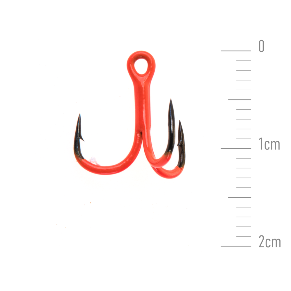 Āķi trīsžuburu Lucky John ORANGE UV LJH201