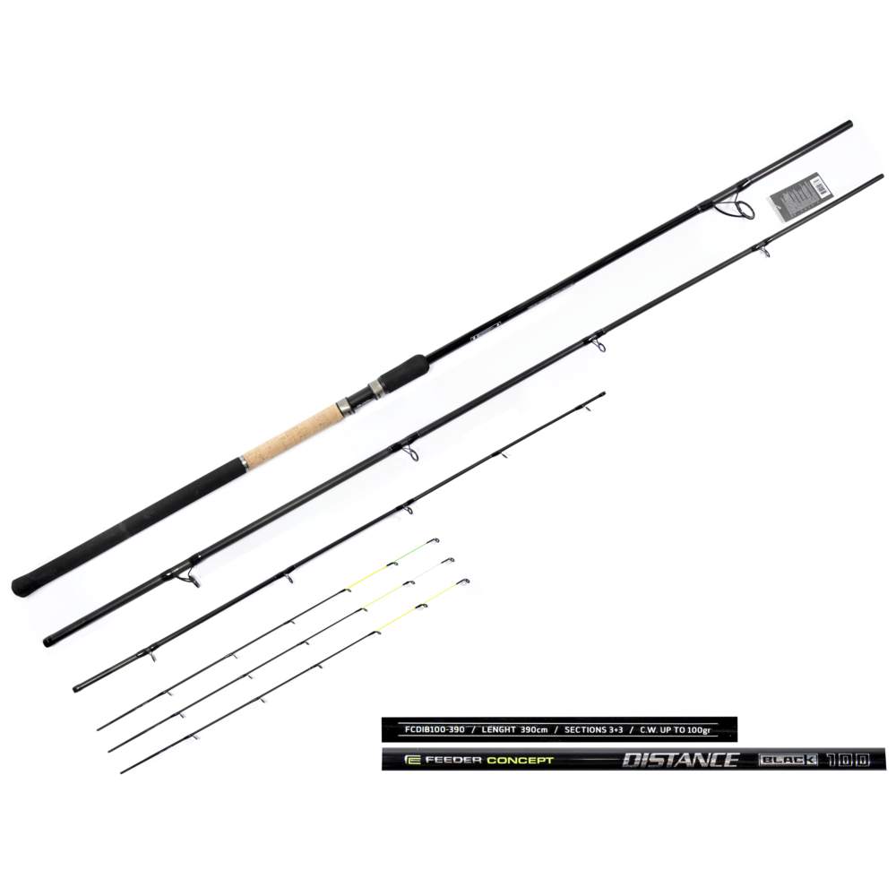 Fīdermakšķere Feeder Concept DISTANCE BLACK 100
