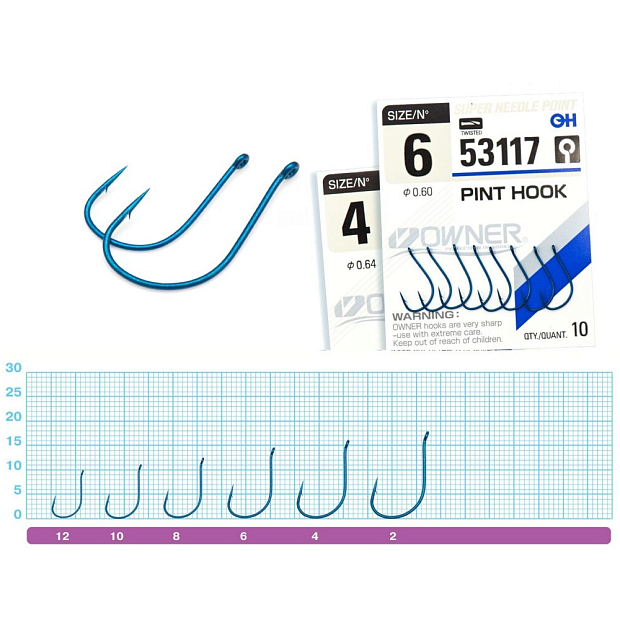 Āķi Owner PINT HOOK BLUE