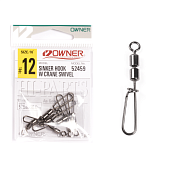 Karabīnes ar griezuli Owner SINKER HOOK W CRANE SWIVEL