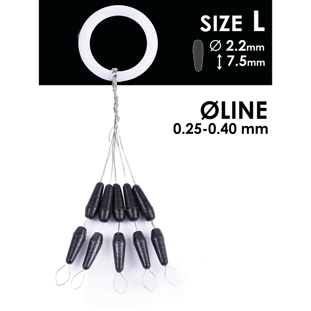 Gumijas stoperi Salmo RUBBER CONE STOPS