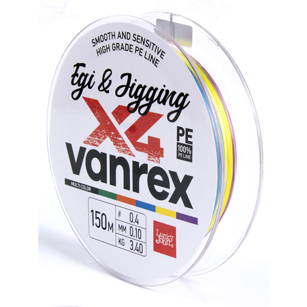 Aukla pītā Lucky John Vanrex EGI & JIGGING х4 BRAID Multi Color