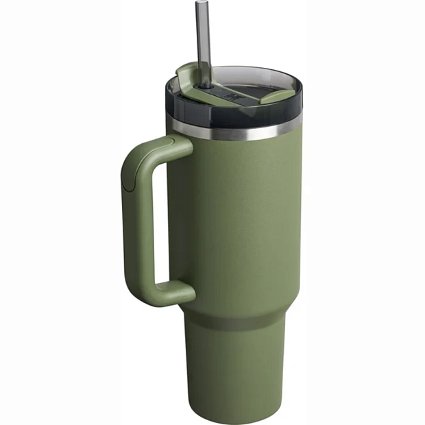 Termokrūze ar salmiņu Stanley THE QUENCHER H2.0 FlowState Tumbler 1.18L Zaļš