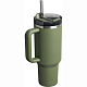 Termokrūze ar salmiņu Stanley THE QUENCHER H2.0 FlowState Tumbler 1.18L Zaļš
