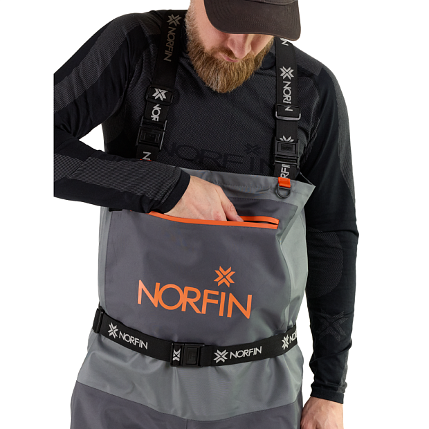 Brienambikses Norfin PILOT STOCKINGFOOT GRAY