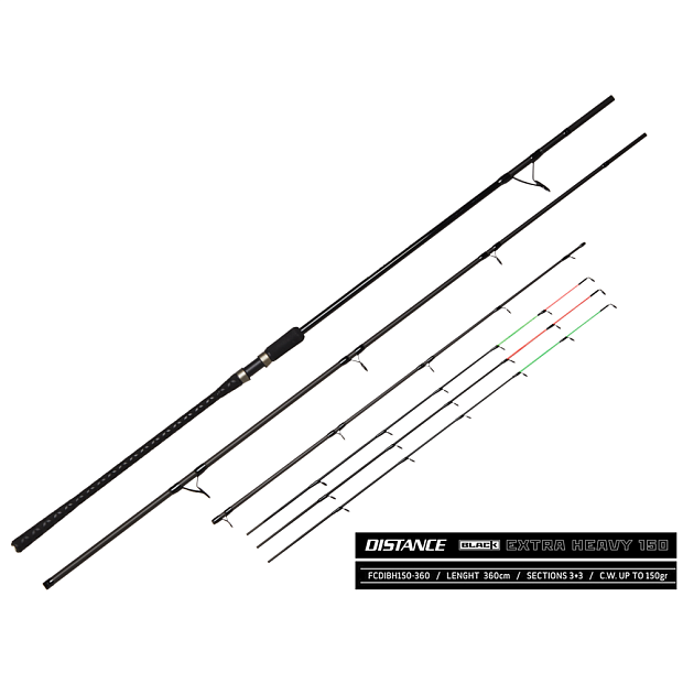 Fīdermakšķere Feeder Concept DISTANCE BLACK EXTRA HEAVY 150