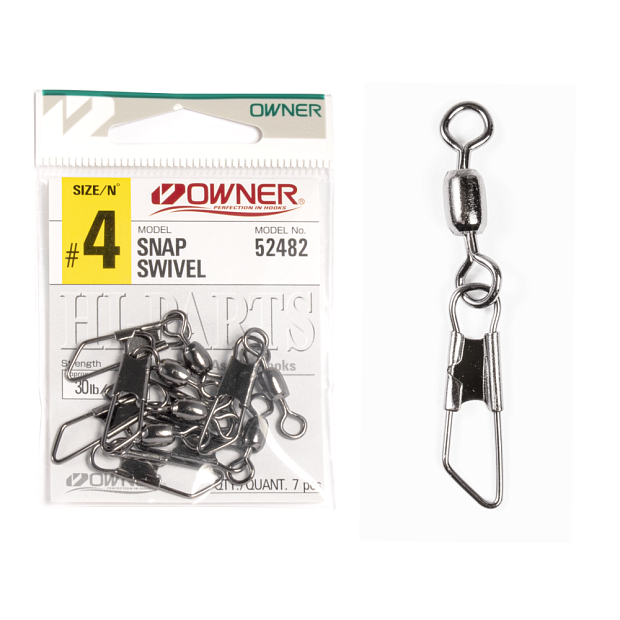 Karabīnes ar griezuli Owner SNAP SWIVEL