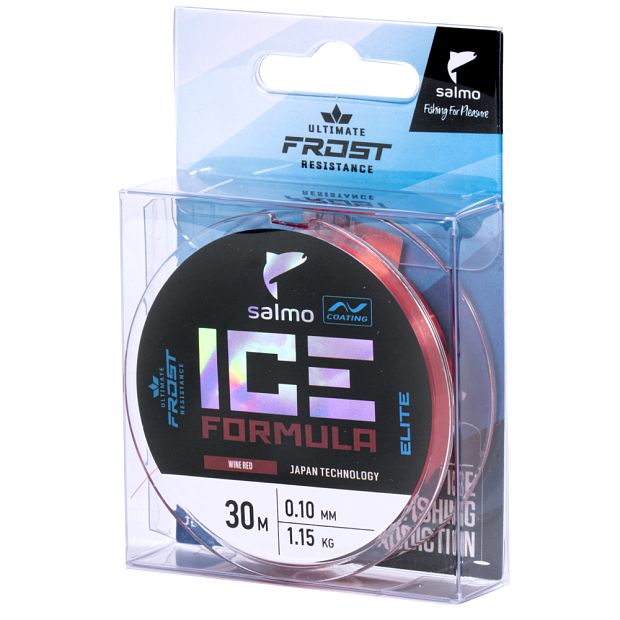 Aukla monofīlā ziemas Salmo Elite ICE FORMULA Wine red