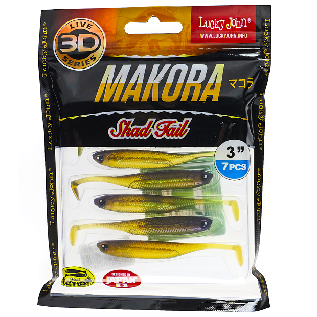 Vibroastes Lucky John 3D Series MAKORA SHAD TAIL 3.0