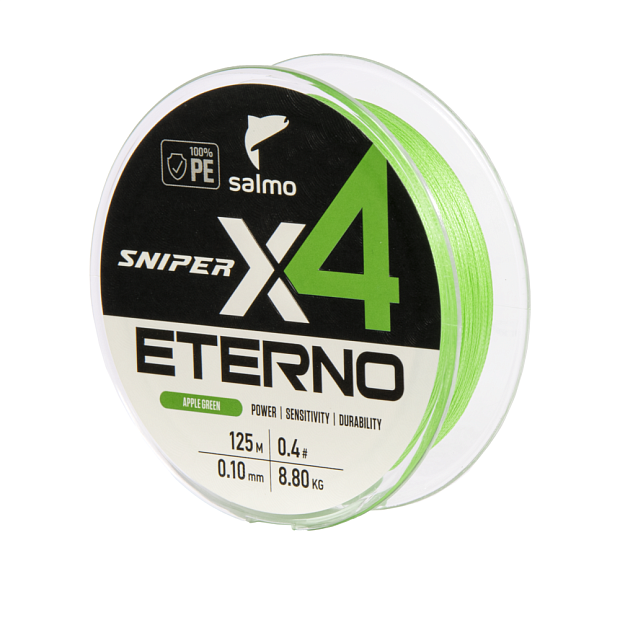 Aukla pītā Salmo Sniper X4 ETERNO BRAID Apple Green 125
