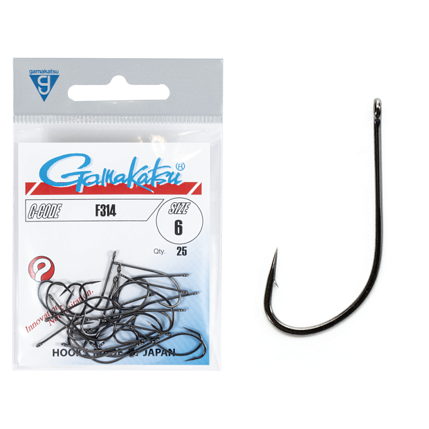 Āķi Gamakatsu F314 HOOKS BLACK
