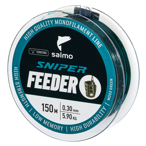 Aukla monofīlā Salmo Sniper FEEDER Moss Green 150