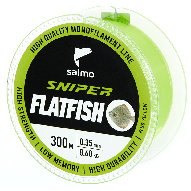 Aukla monofīlā Salmo Sniper FLATFISH Fluo Yellow 300