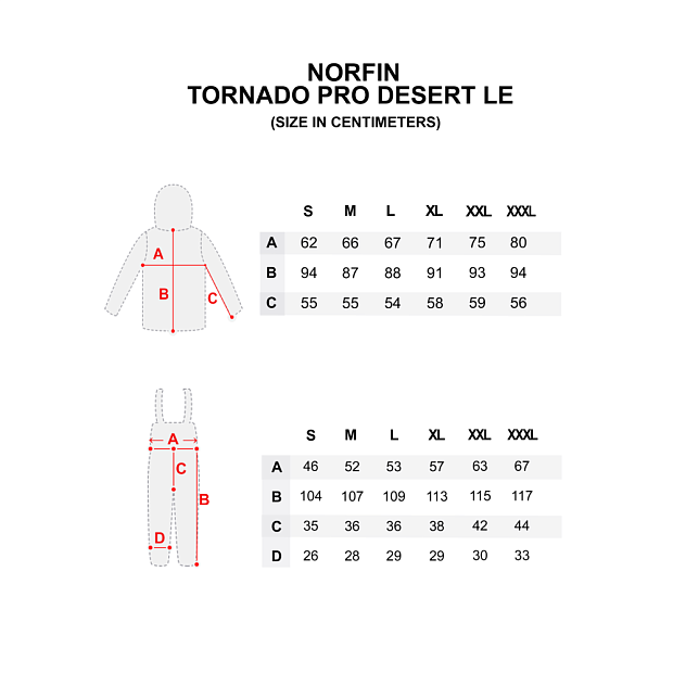 Kostīms ziemas Norfin TORNADO PRO DESERT LE