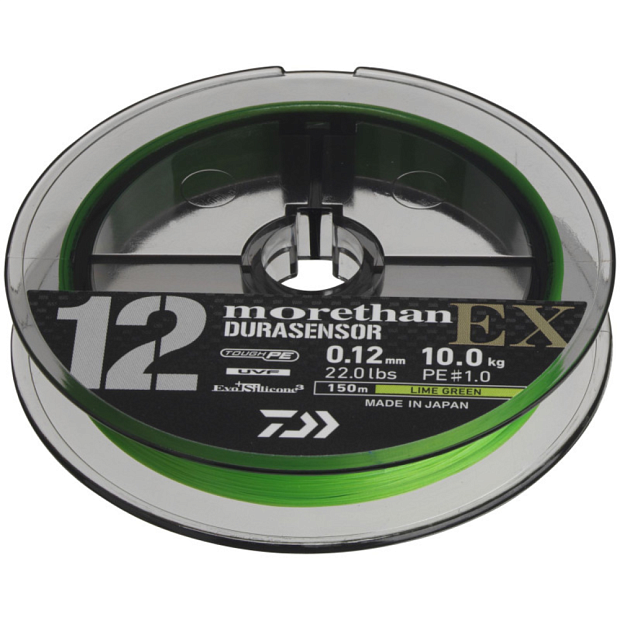 Aukla pītā Daiwa Morethan DURASENSOR 12 BRAID EX+Si3 Lime Green 150