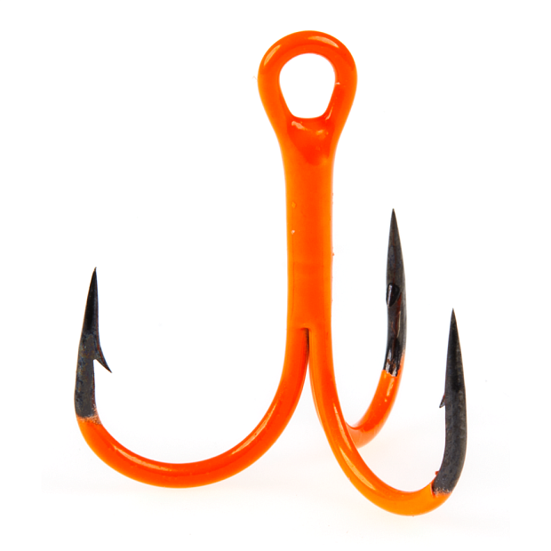 Āķi trīsžuburu Lucky John ORANGE UV LJH201