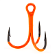 Āķi trīsžuburu Lucky John ORANGE UV LJH201
