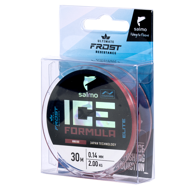 Aukla monofīlā ziemas Salmo Elite ICE FORMULA Wine red