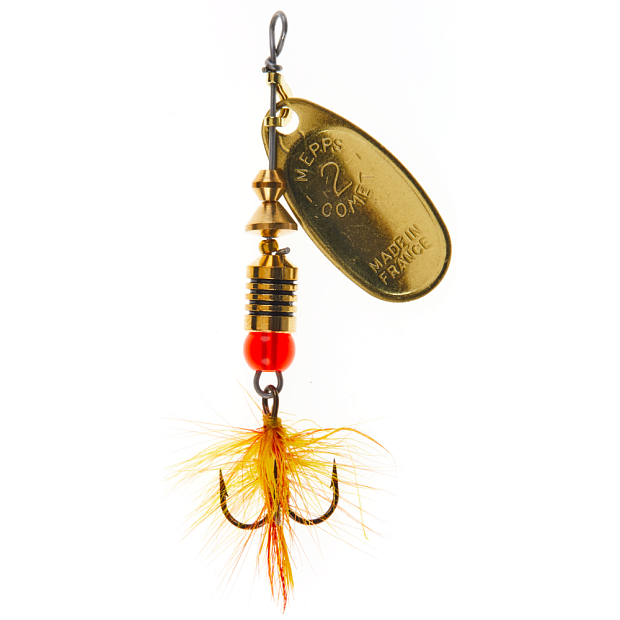 Vizulis Mepps BLACK FURY MOUCHE ORANGE Gold/Orange Dots #2 (4,5g)