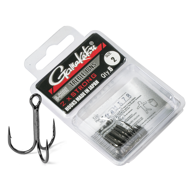 Āķi trīsžuburu Gamakatsu TREBLE 18 BLACK